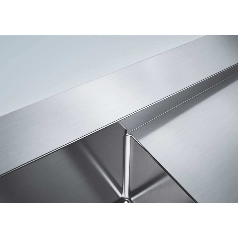 Мойка GROHE K1000 80-S 116/52 1.0 с корзинчатым вентилем, нержавеющая сталь (31581SD1)