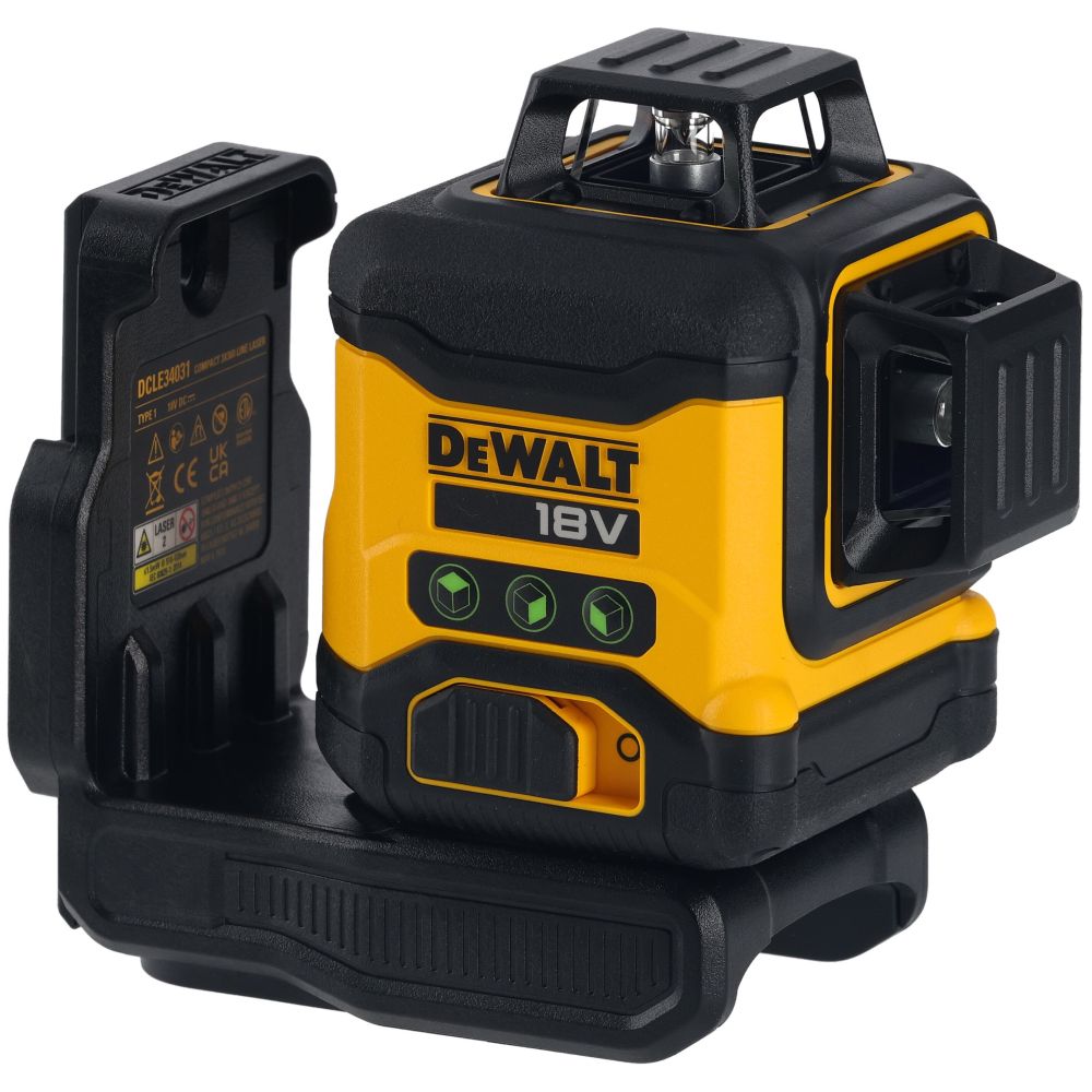 Аккумуляторный лазерный нивелир DEWALT DCLE34031N, 18 В, зеленый луч, 40 м, без АКБ и ЗУ, в кейсе (DCLE34031N-XJ)