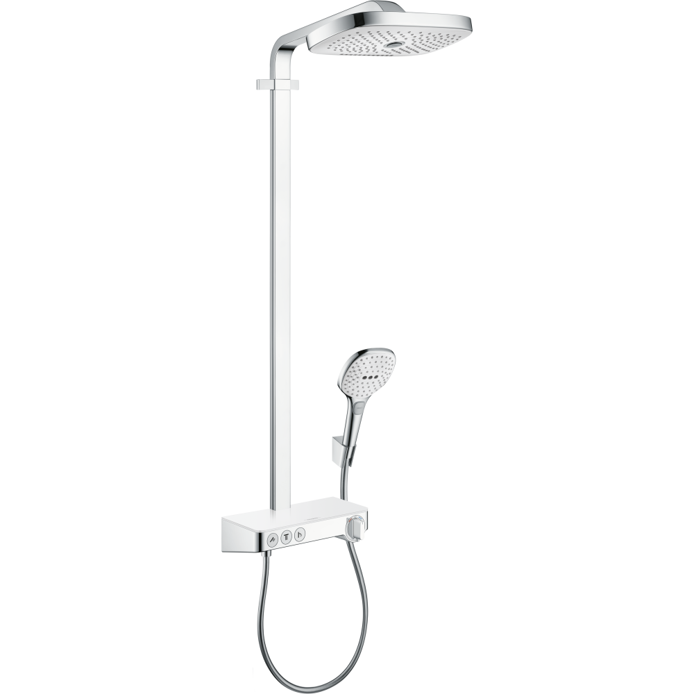 Душевая система hansgrohe Raindance Select E 300 3jet с термостатом ShowerTablet Select 300 27127400, белый/хром