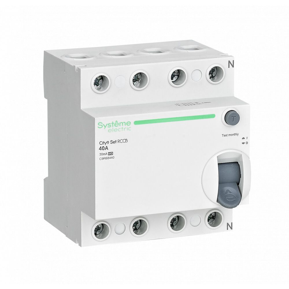 Выключатель дифференциального тока Systeme Electric (Schneider Electric) City9 Set 4Р 40 А, 30 мА, тип A, 6 кА, C9R68440