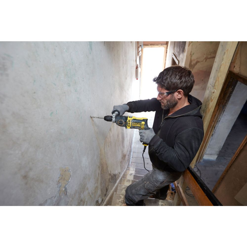 Ударная дрель STANLEY FATMAX FMEH1100K, 1100 Вт, 3200 об/мин, 5400 уд/мин, в кейсе (FMEH1100K-QS)