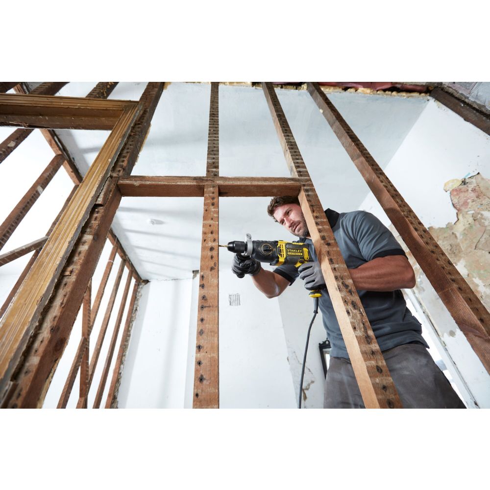 Ударная дрель STANLEY FATMAX FMEH1100K, 1100 Вт, 3200 об/мин, 5400 уд/мин, в кейсе (FMEH1100K-QS)