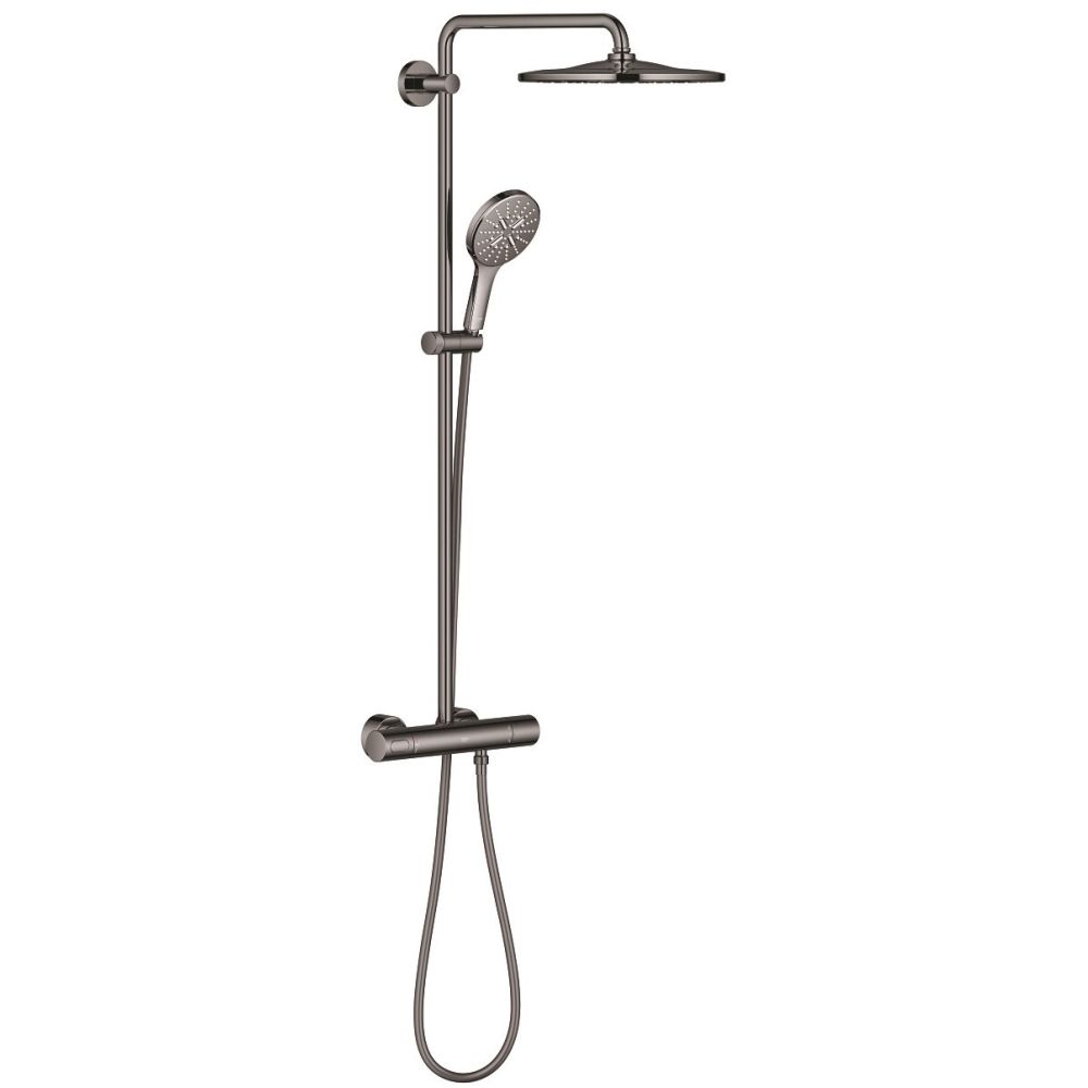 Душевая система GROHE Rainshower SmartActive 310 с термостатом для душа, темный графит глянцевый (26836A00)
