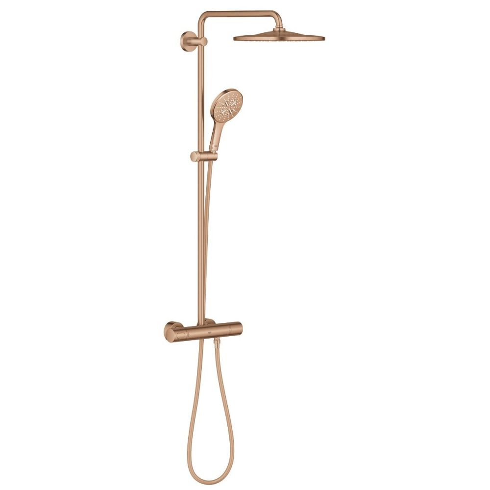 Душевая система GROHE Rainshower SmartActive 310 с термостатом для душа, теплый закат матовый (26836DL0)