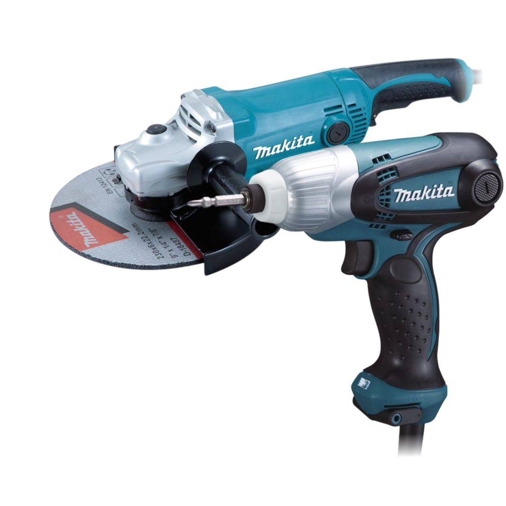 Набор электроинструмента Makita: угловая шлифмашина GA9050 + ударный шуруповерт TD0101F (ACSET-53)