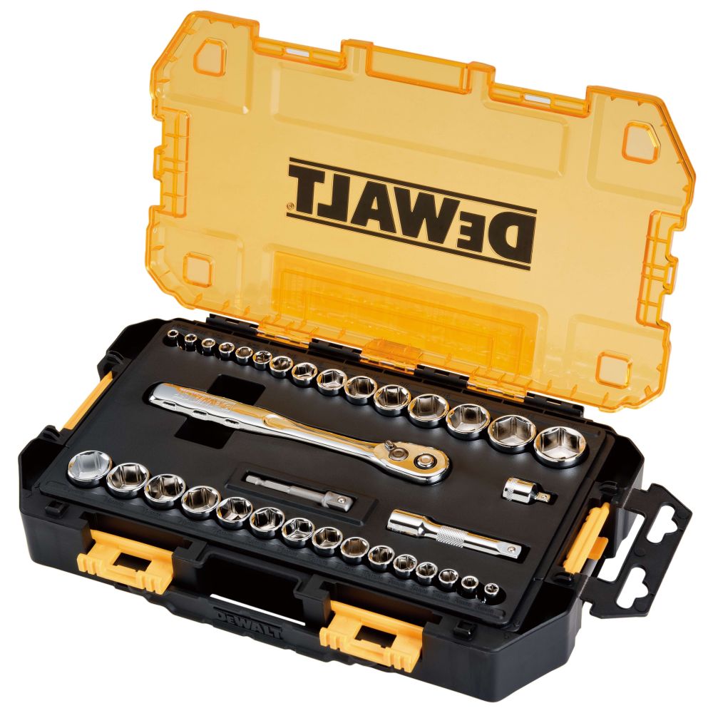 Набор торцевых головок DEWALT DWMT45034-0, 1/4-3/8", 4-22 мм, 34 шт., в кейсе