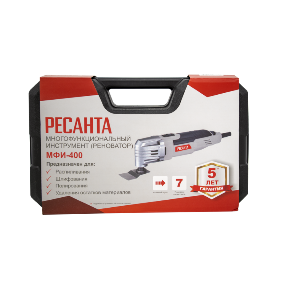 Сетевой многофункциональный инструмент Ресанта МФИ-400, 22000 кол/мин, 400 Вт, в кейсе, 75/4/2