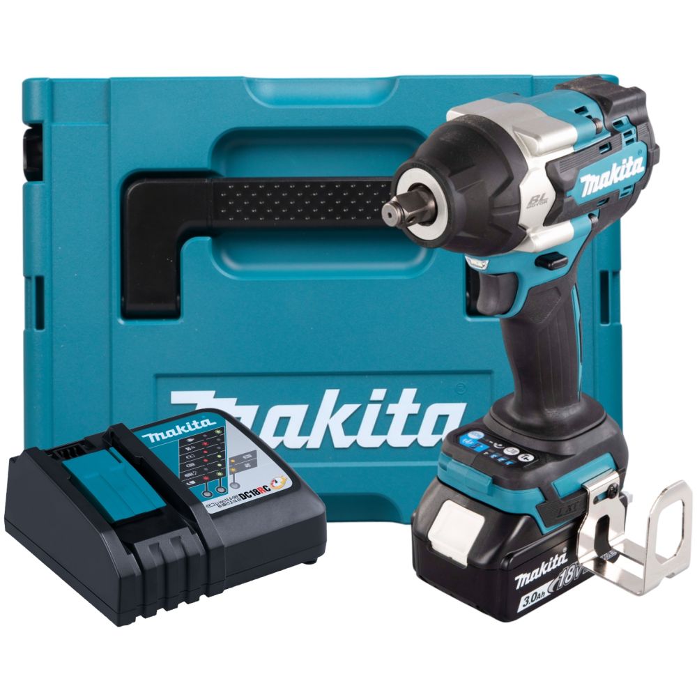Аккумуляторный гайковерт Makita DTW700RF1J, 18 В, 1000 Нм, 2700 уд/мин, с АКБ 3 Ач и ЗУ, в кейсе MakPac