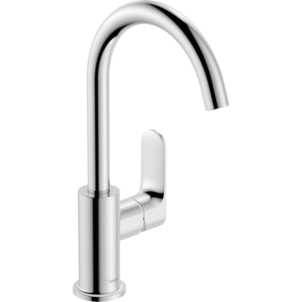 Смеситель для раковины hansgrohe Rebris S 210, с поворотным изливом, со сливным гарнитуром 72536000, хром