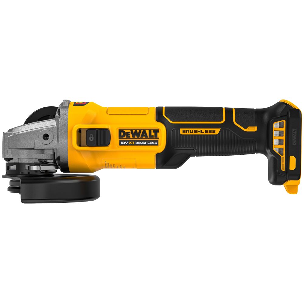 Аккумуляторная угловая шлифмашина DEWALT DCG407M1T, 18 В, 125 мм, 9000 об/мин, с 1 АКБ 4 Ач и ЗУ, в кейсе TSTAK (DCG407M1T-QW)