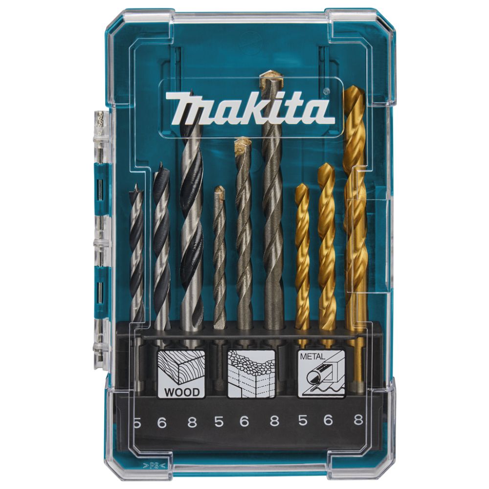 Набор сверл Makita D-71962 по мультиматериалу, 5/6/8 мм, 9 шт. (D-71962)