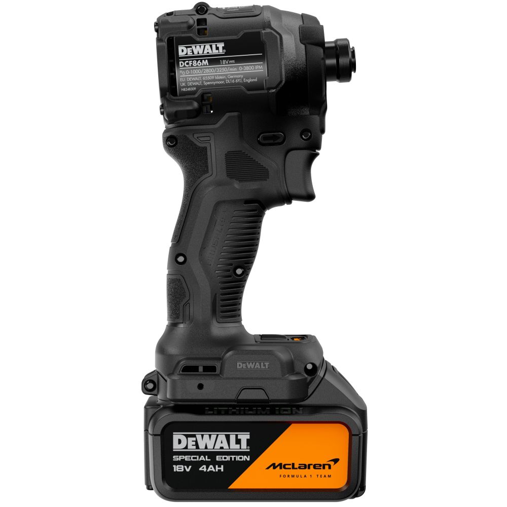 Аккумуляторный набор DEWALT McLaren Limited Edition DCK2222MM2T: дрель-шуруповерт + шуруповерт, с 2 АКБ 4 Ач и ЗУ, в кейсе TSTAK