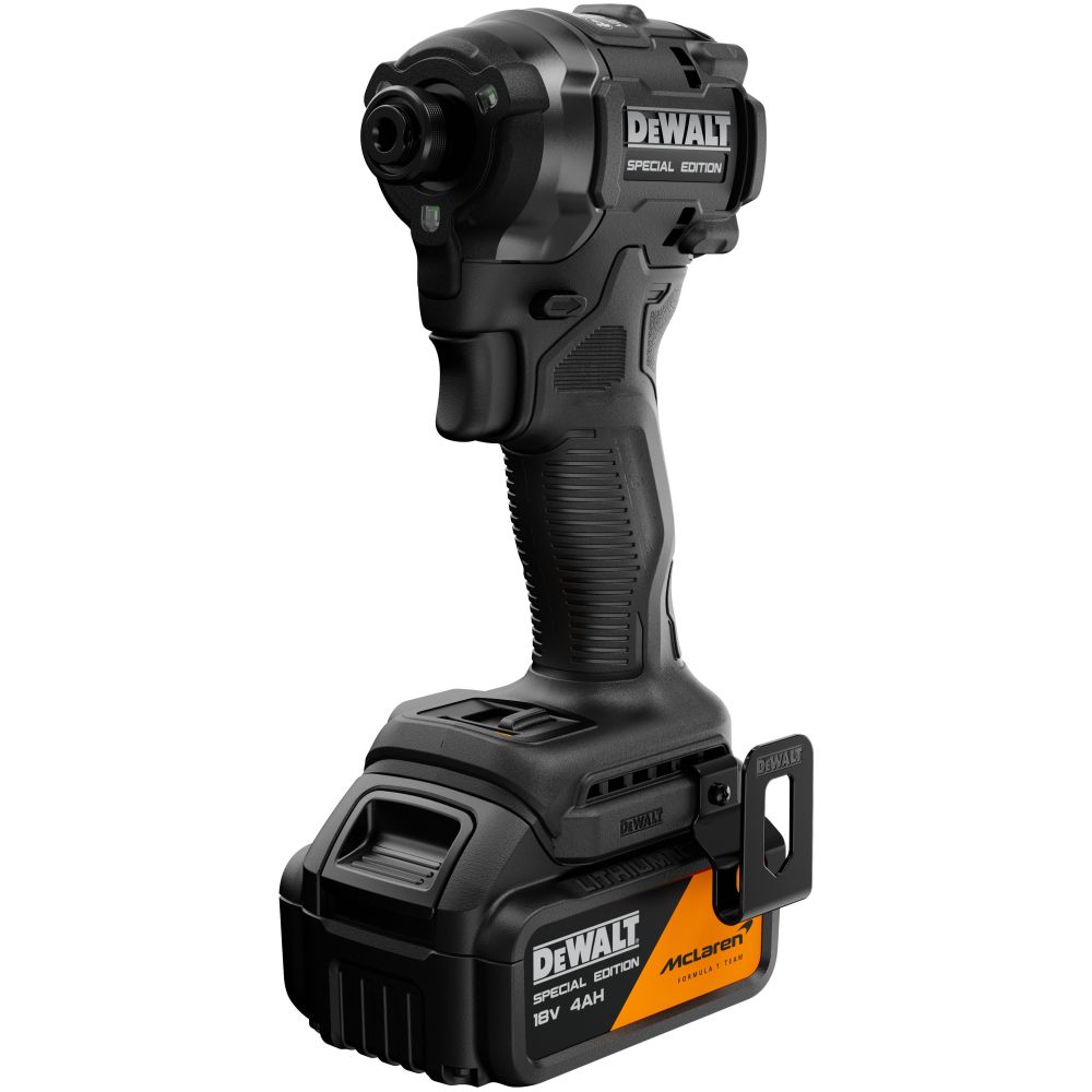 Аккумуляторный набор DEWALT McLaren Limited Edition DCK2222MM2T: дрель-шуруповерт + шуруповерт, с 2 АКБ 4 Ач и ЗУ, в кейсе TSTAK