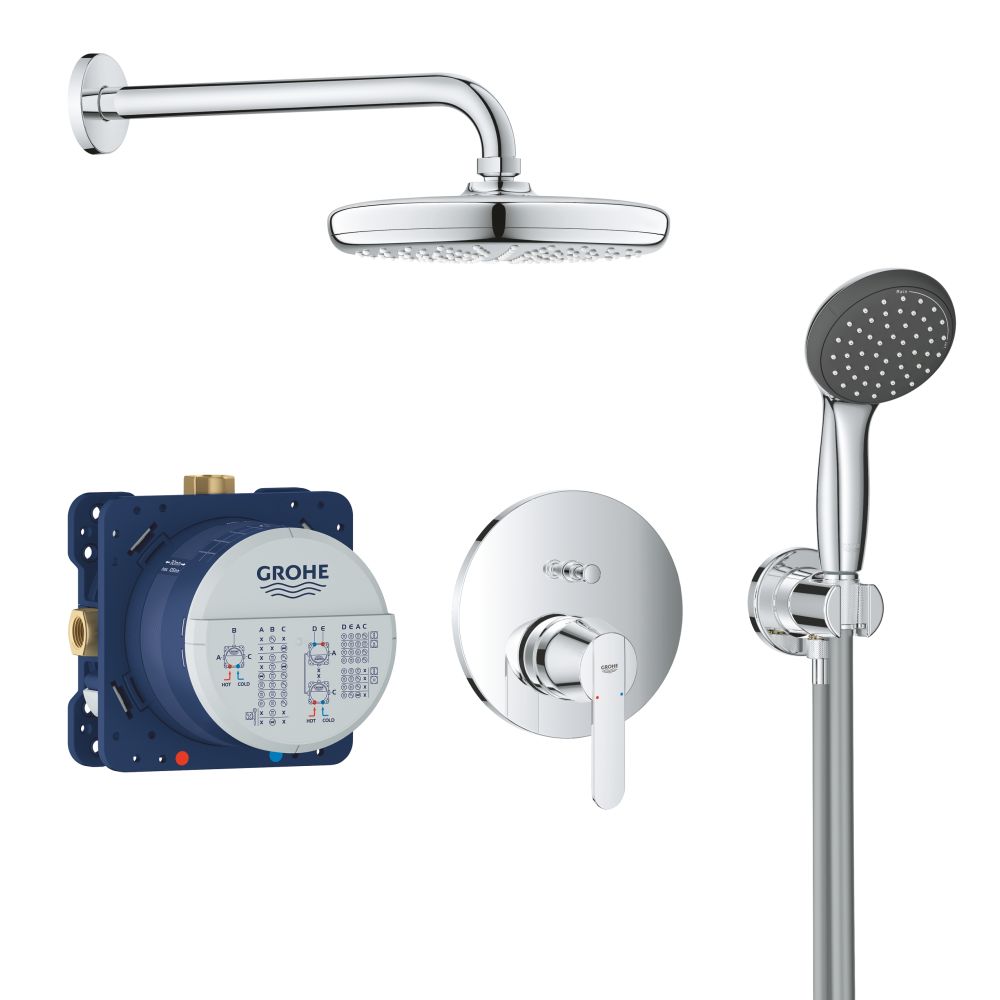 Душевая система GROHE Get со смесителем для ванны, хром (25220001)