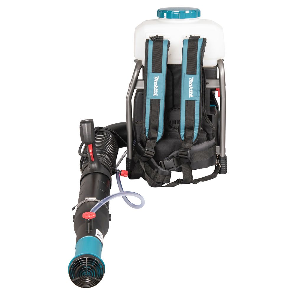 Аккумуляторный ранцевый опрыскиватель Makita PM001GL202, 40 В, 15 л, 14,3 м³/мин, с 2 АКБ 8 Ач и ЗУ