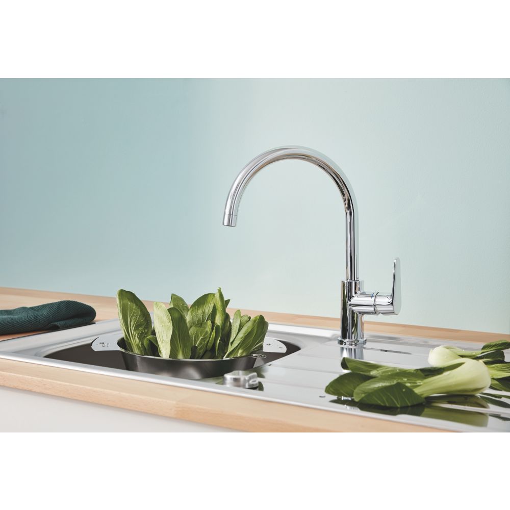 Смеситель для кухни GROHE BauCurve, хром (31231001)