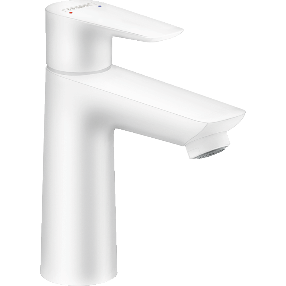 Смеситель для раковины hansgrohe Talis E 110, со сливным гарнитуром 71710700, матовый белый