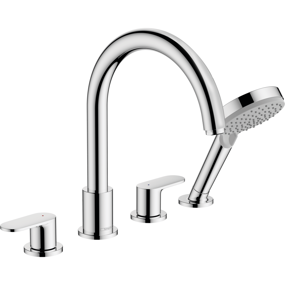 Внешняя часть смесителя для ванны hansgrohe Vernis Blend на край ванны на 4 отверстия 71456000, хром
