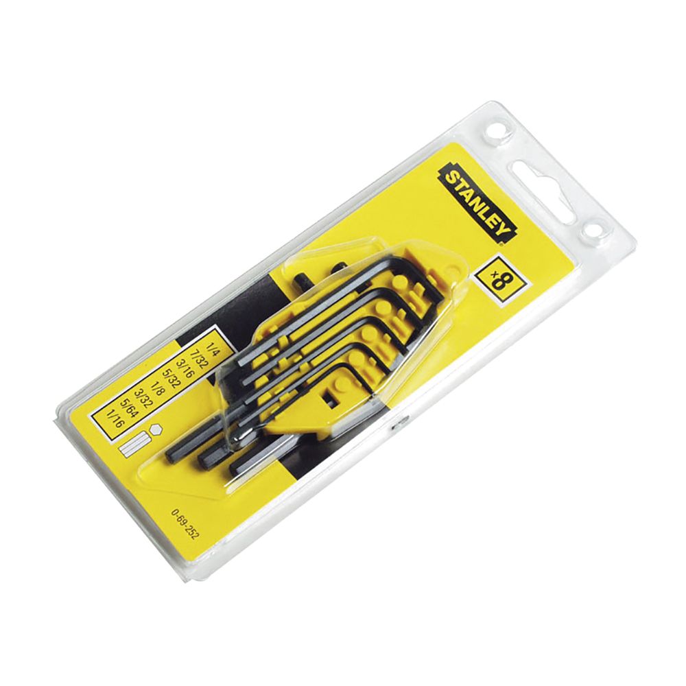 Комплект из 8 торцевых шестигранных ключей STANLEY 0-69-252, 1/16''-1/4''