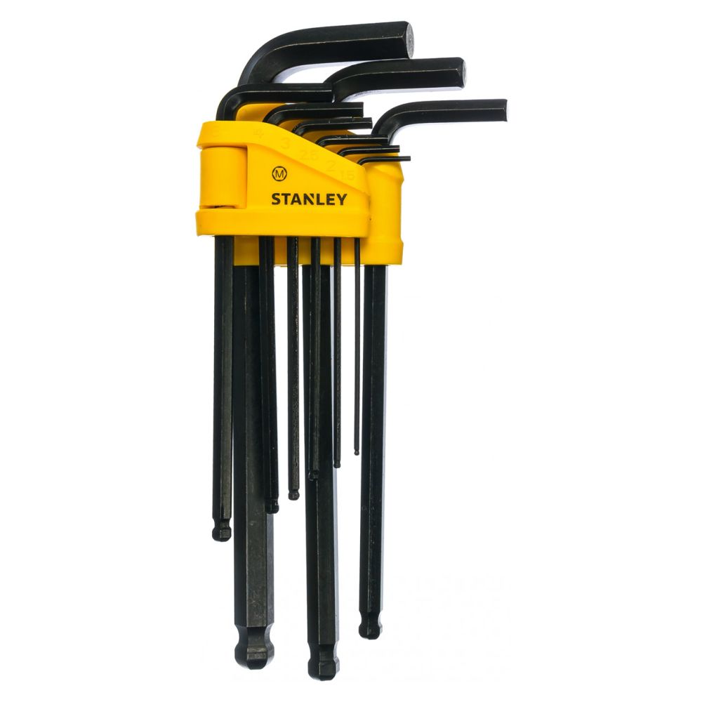 Комплект из 9 торцевых шестигранных ключей с шаровидным наконечником STANLEY 0-69-256, 1,5–10 мм