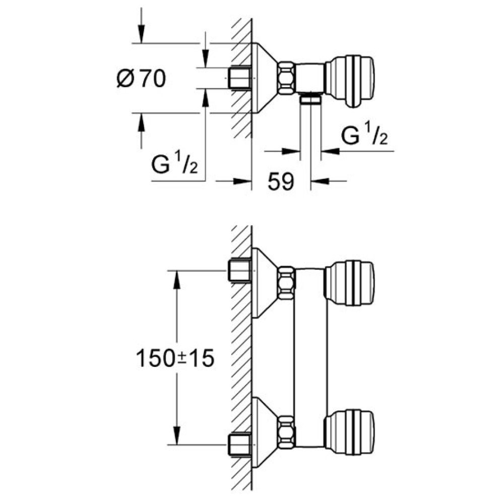 Смеситель для душа GROHE Supra, хром (26317000)