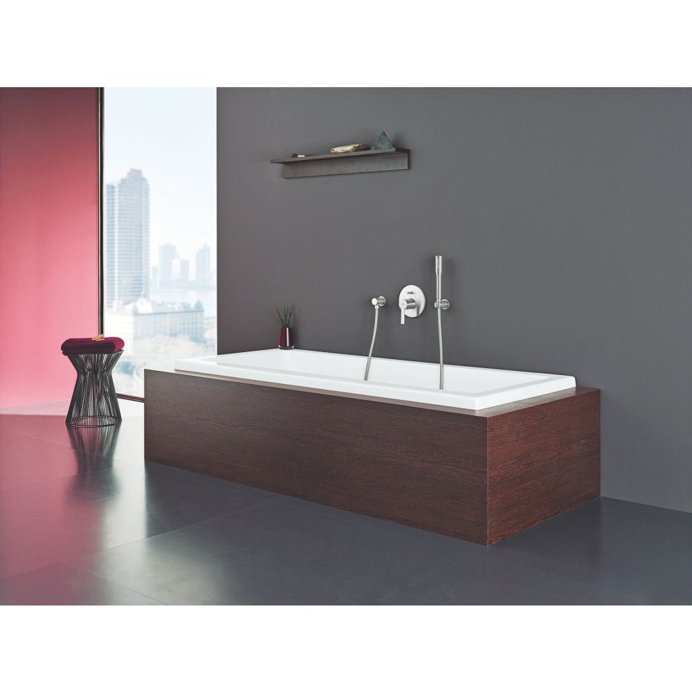 Внешняя часть смесителя для ванны GROHE Lineare New, суперсталь (19297DC1)