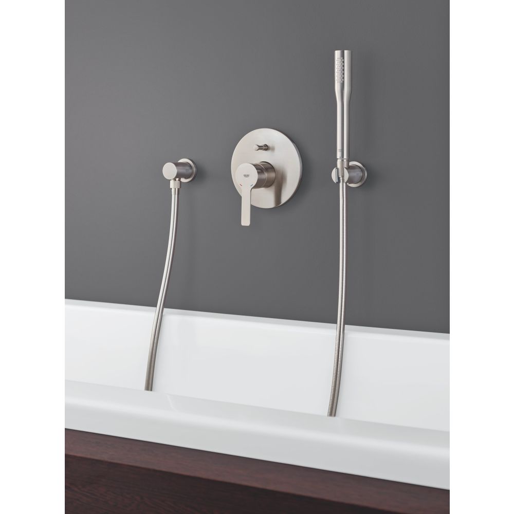 Внешняя часть смесителя для ванны GROHE Lineare New, суперсталь (19297DC1)