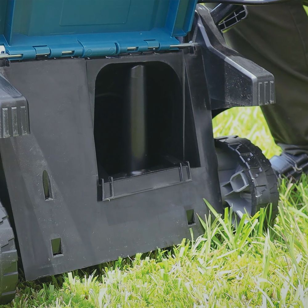 Аккумуляторная газонокосилка Makita LM004GM103, 40 В, 3800 об/мин, 50 л, с АКБ 4 Ач и ЗУ