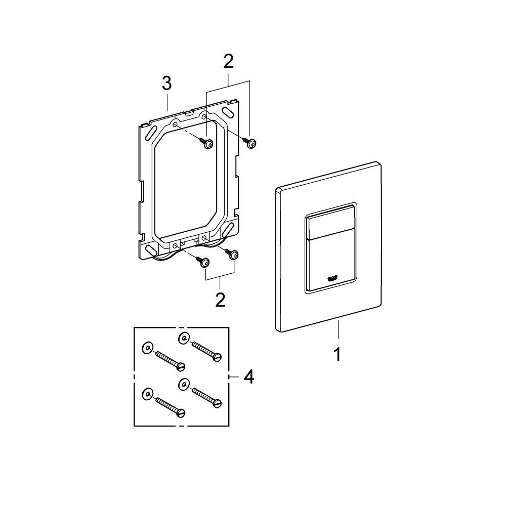Панель смыва для унитаза GROHE Skate Cosmopolitan, 3 режима, хром (38732000/U1), уцененный товар