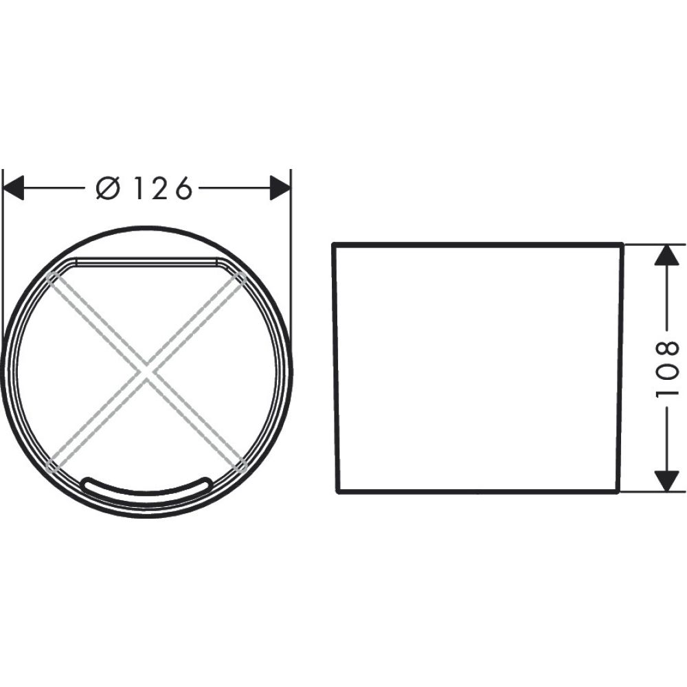 Стакан hansgrohe WallStoris для крепления на штангу 27921670, матовый черный