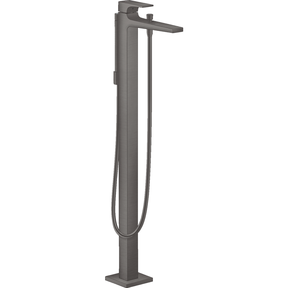 Внешняя часть смесителя для ванны hansgrohe Metropol напольного монтажа 32532340, шлифованный черный хром