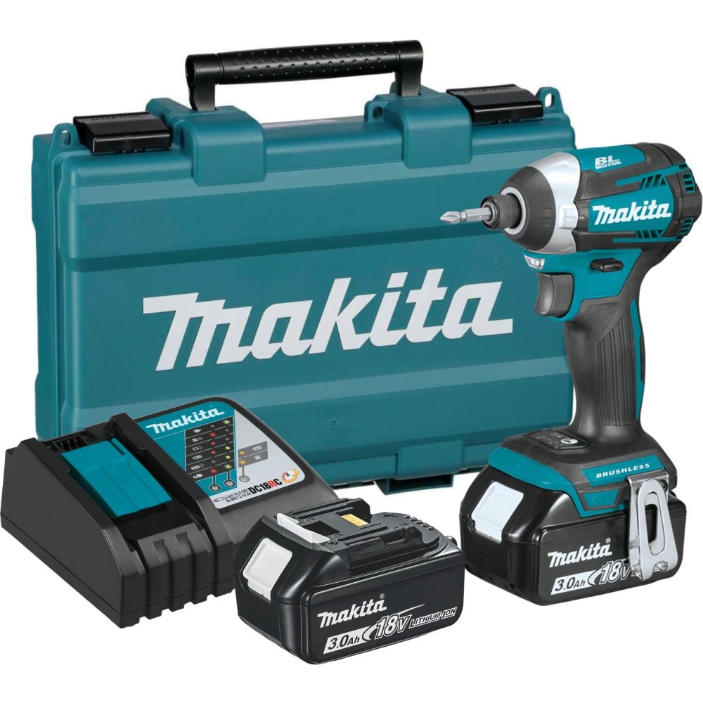 Аккумуляторный шуруповерт Makita DTD154RFE, 175 Нм, 3800 уд/мин, с 2 АКБ 3 Ач и ЗУ, в кейсе