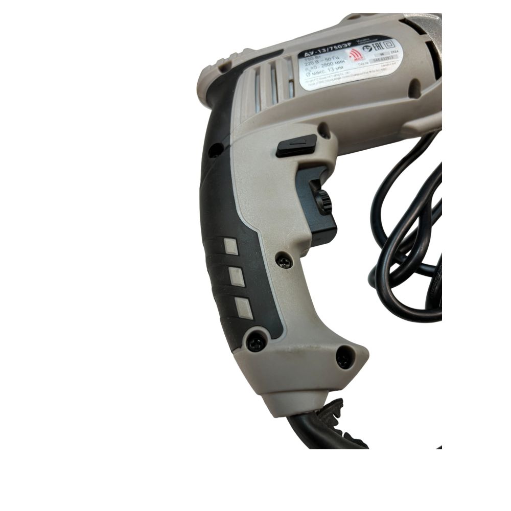 Ударная дрель ИНТЕРСКОЛ ДУ-13/750ЭР, 750 Вт, 2800 об/мин, 45000 уд/мин, (УЦЕНЕННЫЙ ТОВАР) (546.1.0.00/U)