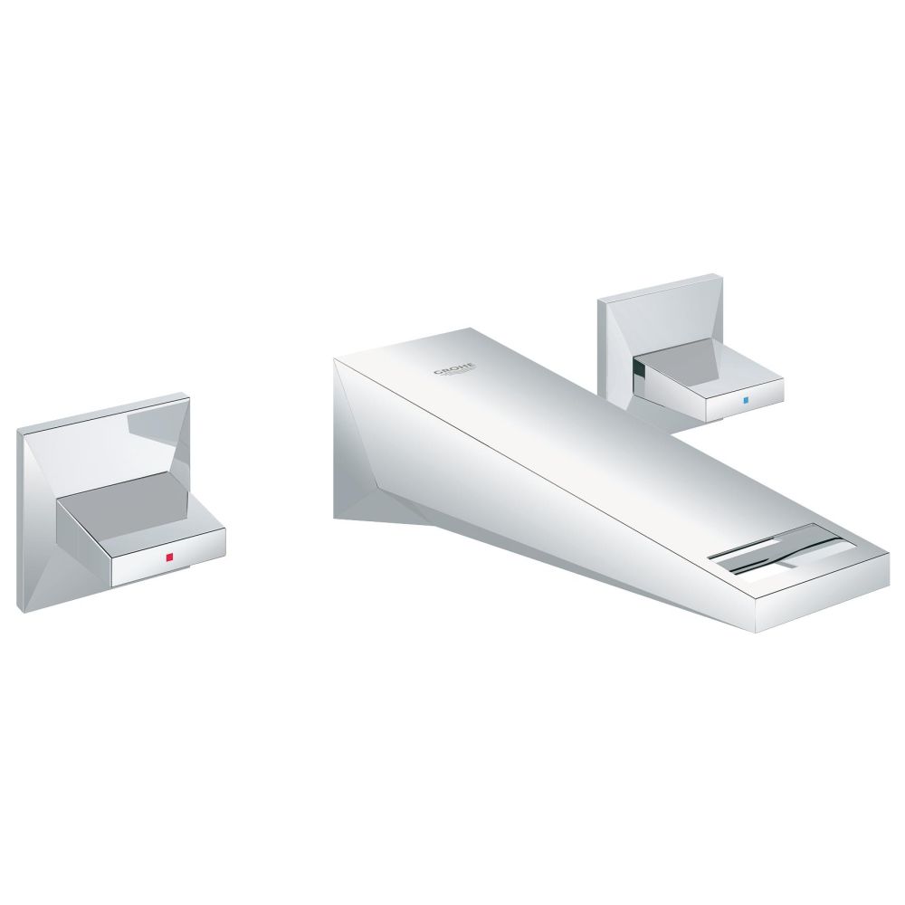 Внешняя часть смесителя для раковины GROHE Allure Brilliant настенного монтажа на 3 отверстия, вынос 161 мм, хром (20346000)