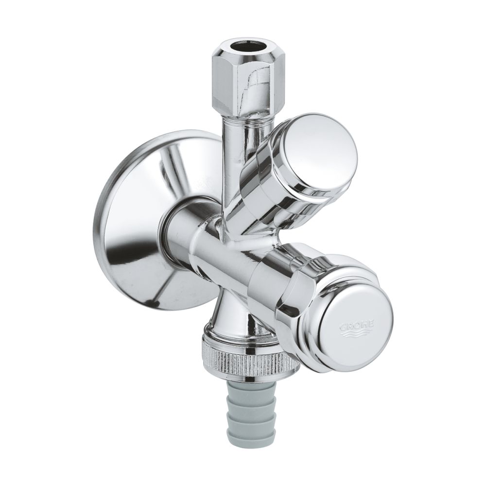 Вентиль угловой GROHE комбинированный 1/2″-3/8″ для подключения смесителей, хром (41073000)