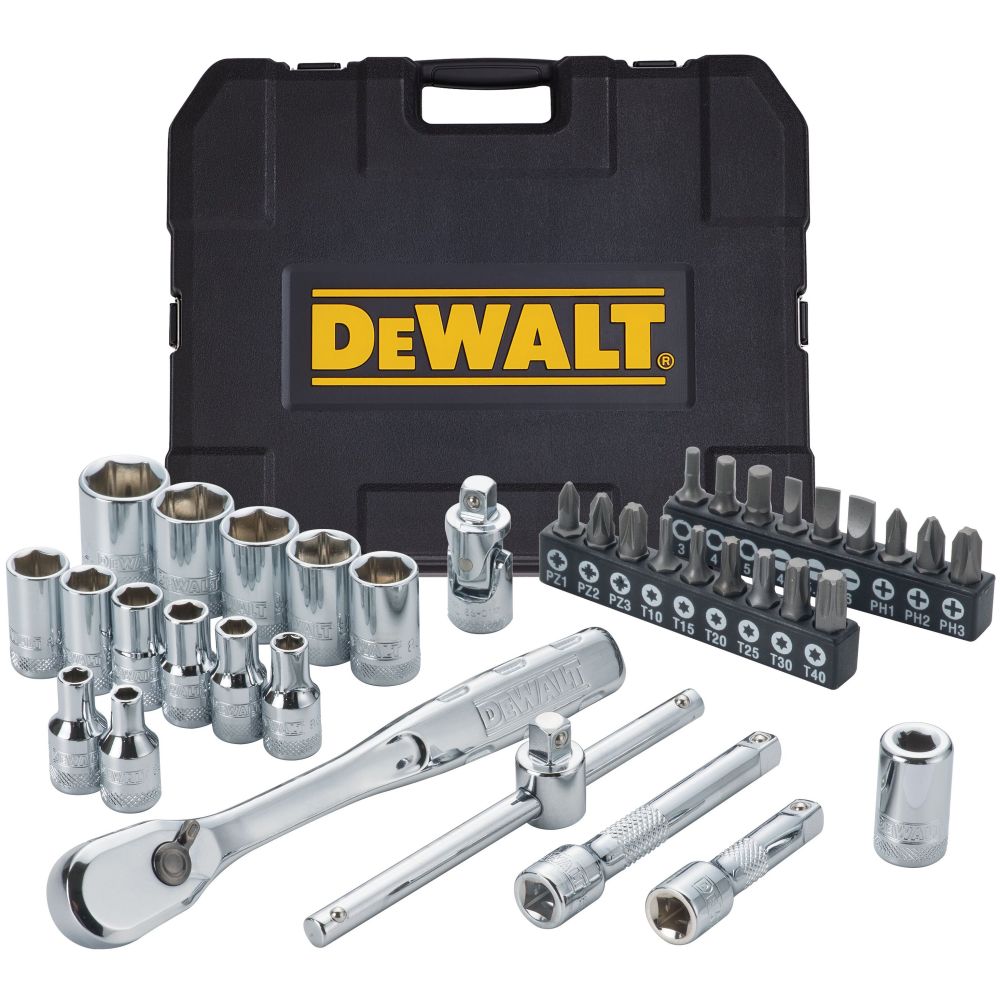 Набор бит и торцевых головок DEWALT DWMT19238-1, 37 шт., в кейсе