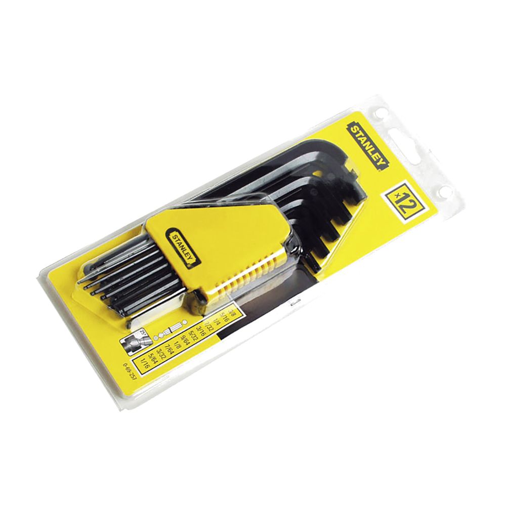 Комплект из 12 торцевых шестигранных ключей STANLEY 0-69-257, 1/16''–3/8''