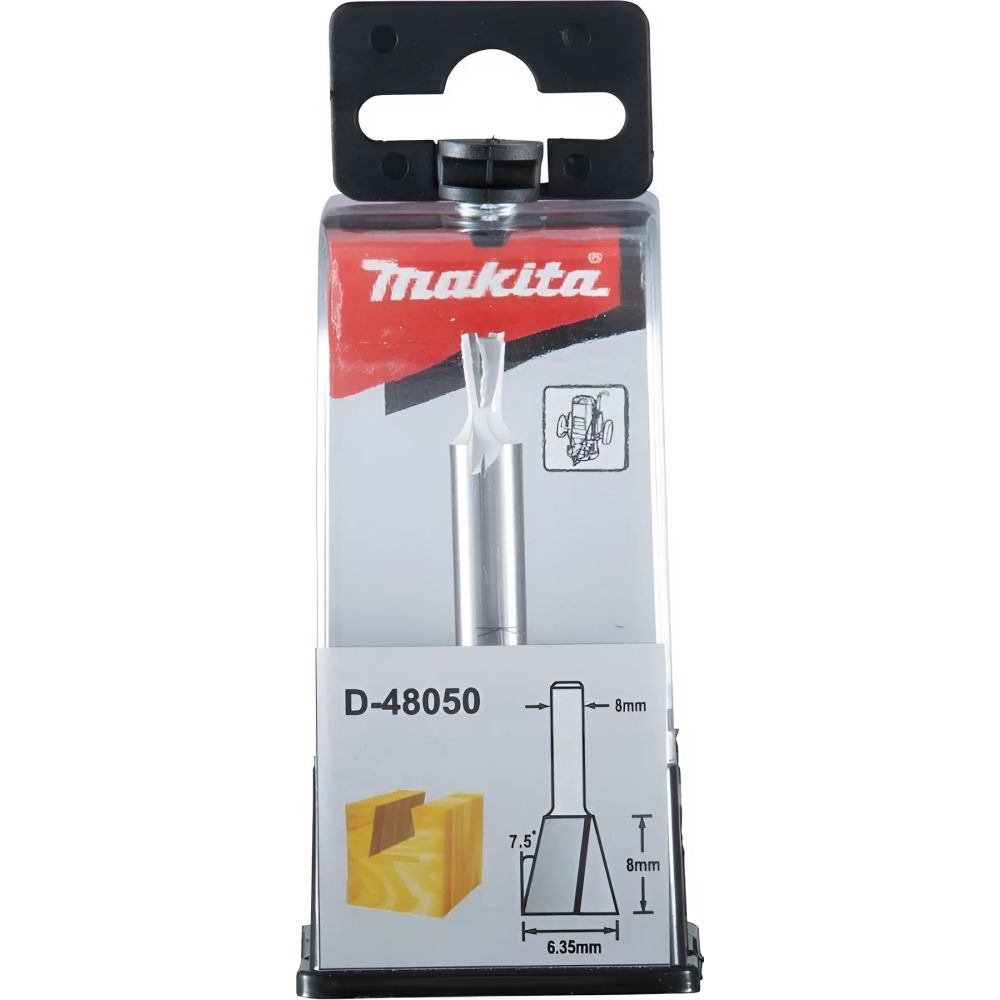 Фреза Makita ласточкин хвост "Standard", 6.35х63.5х8 мм (D-48050)