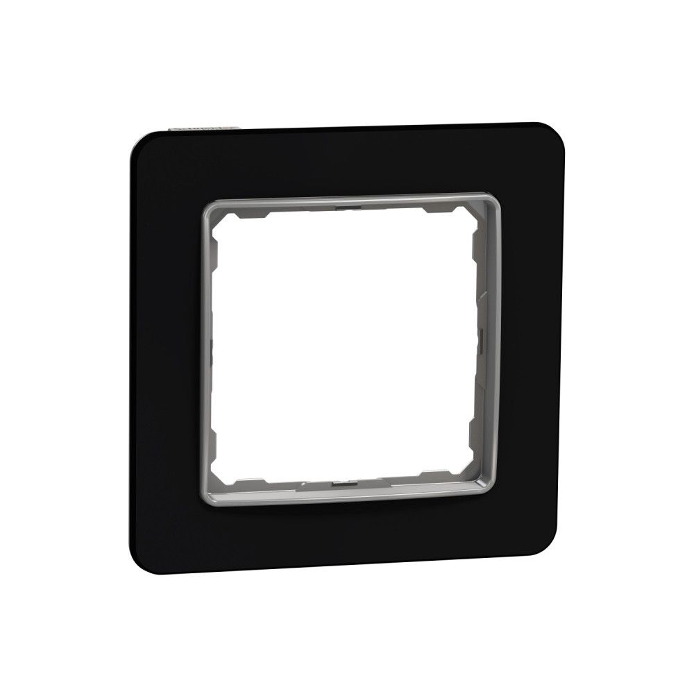Рамка 1-постовая Schneider Electric Sedna Design, черное стекло SDD361801