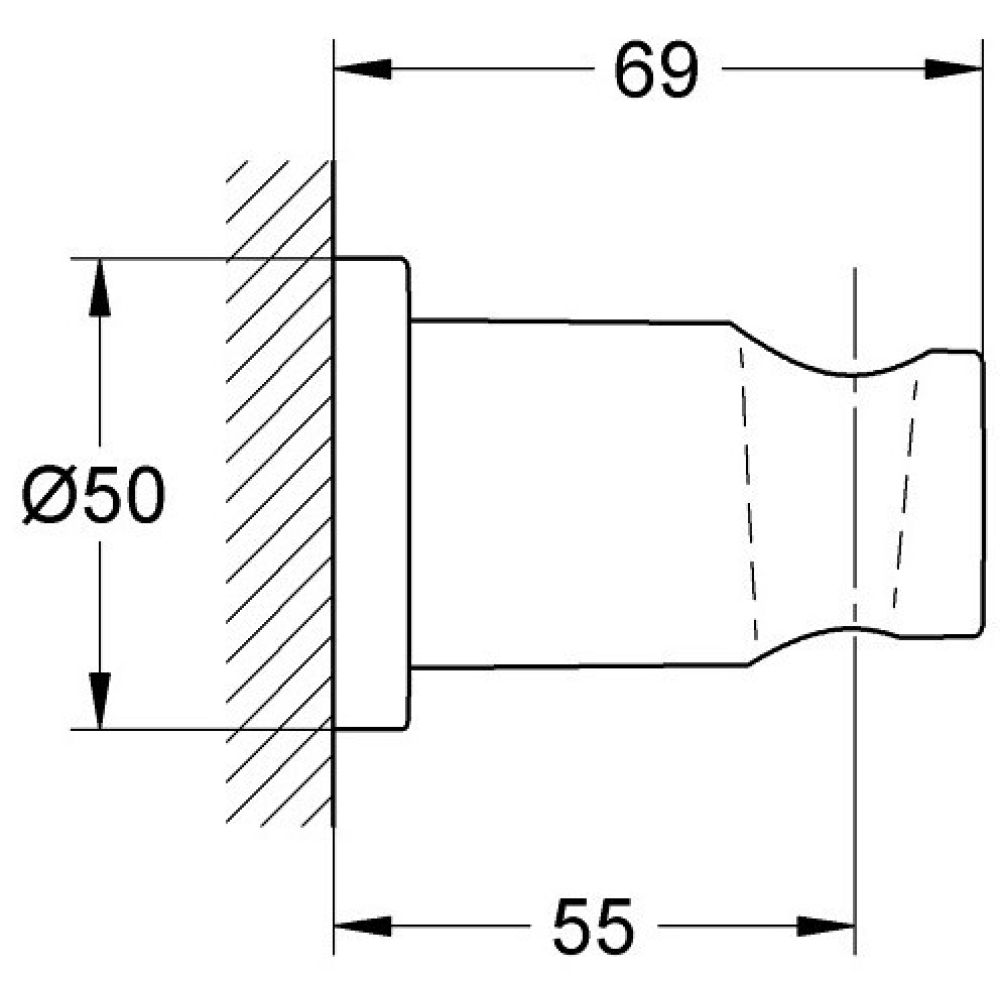 Держатель для ручного душа GROHE Rainshower, фантомный черный (22117KF0)