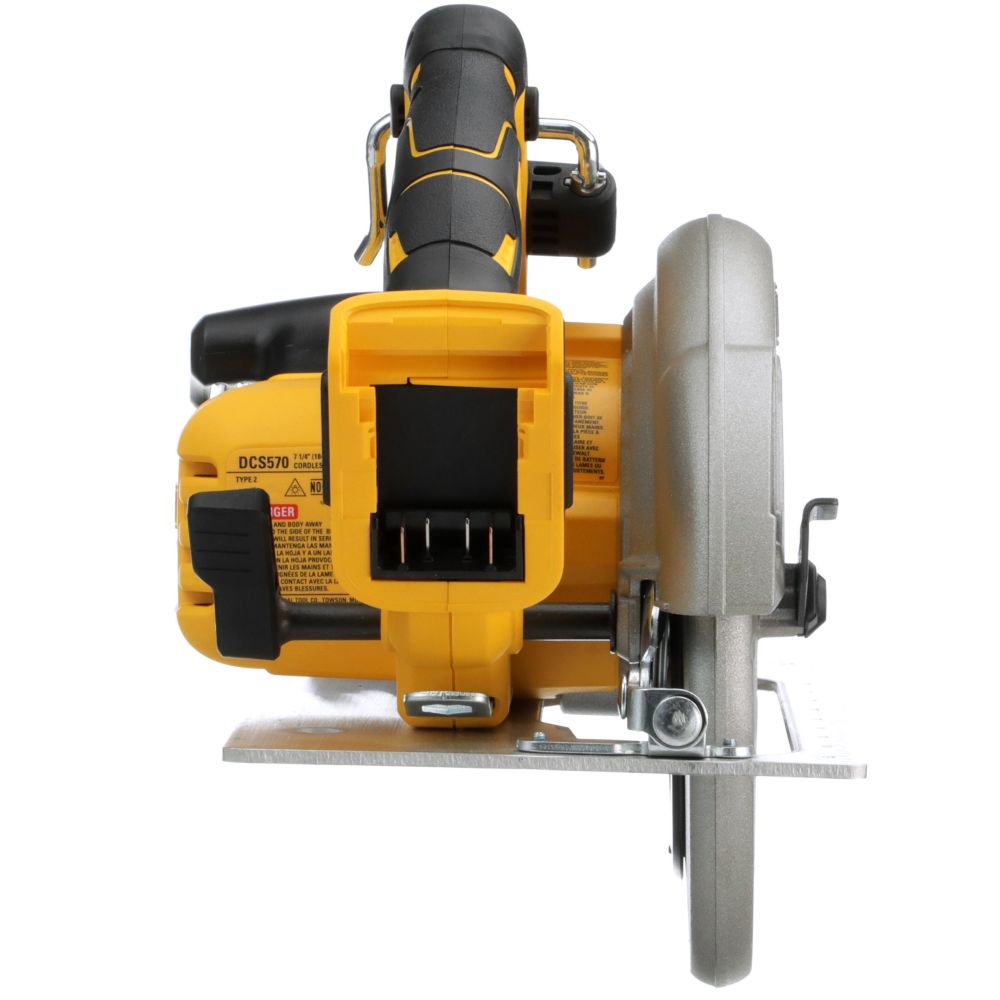 Аккумуляторная дисковая пила DEWALT DCS570P1, 18 В, 184 мм, 5500 об/мин, с АКБ 5 Ач и ЗУ, в сумке (DCS570P1-QW)