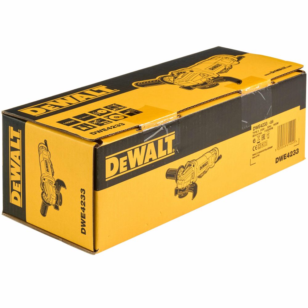 Угловая шлифмашина DEWALT DWE4233, 1400 Вт, 125 мм, 11500 об/мин