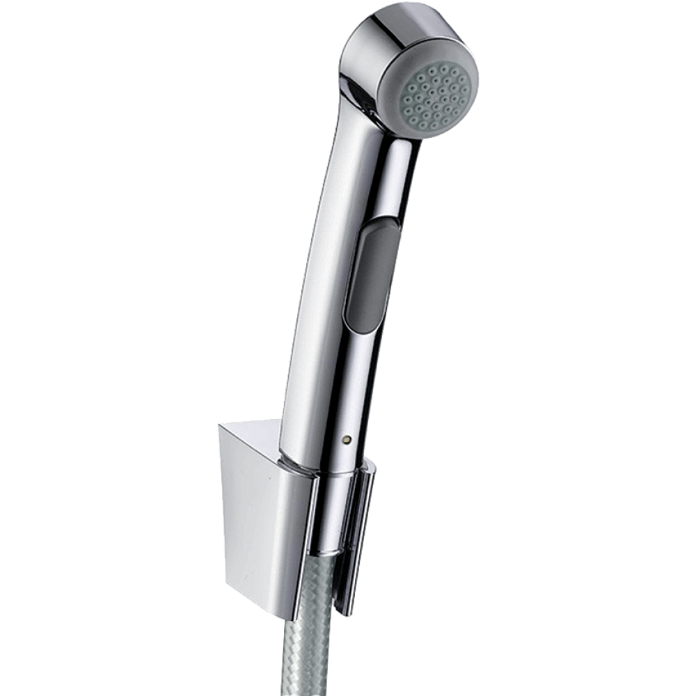 Гигиенический душ hansgrohe 1jet с держателем и шлангом 125 см 32129330, полированный черный хром