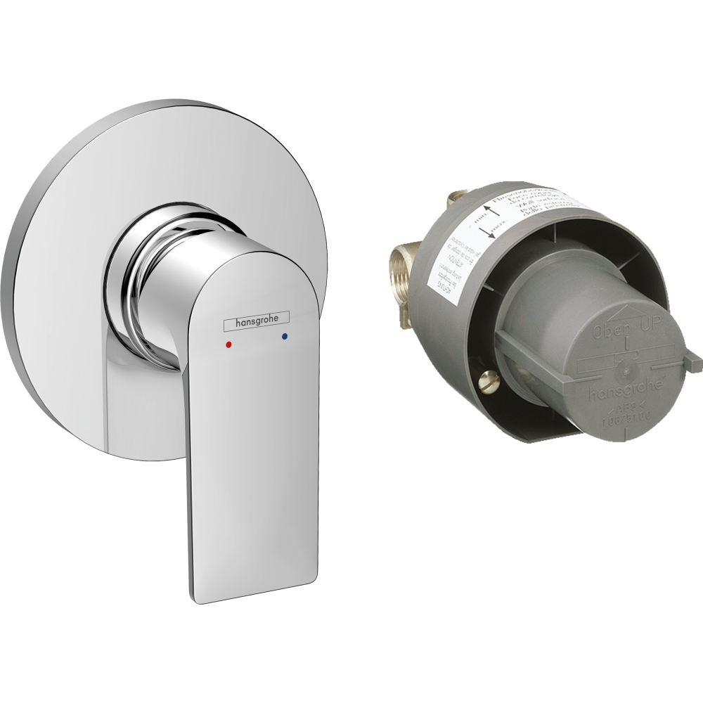Смеситель для душа hansgrohe Rebris E, скрытого монтажа, в комплекте с монтажной частью 72658000, хром