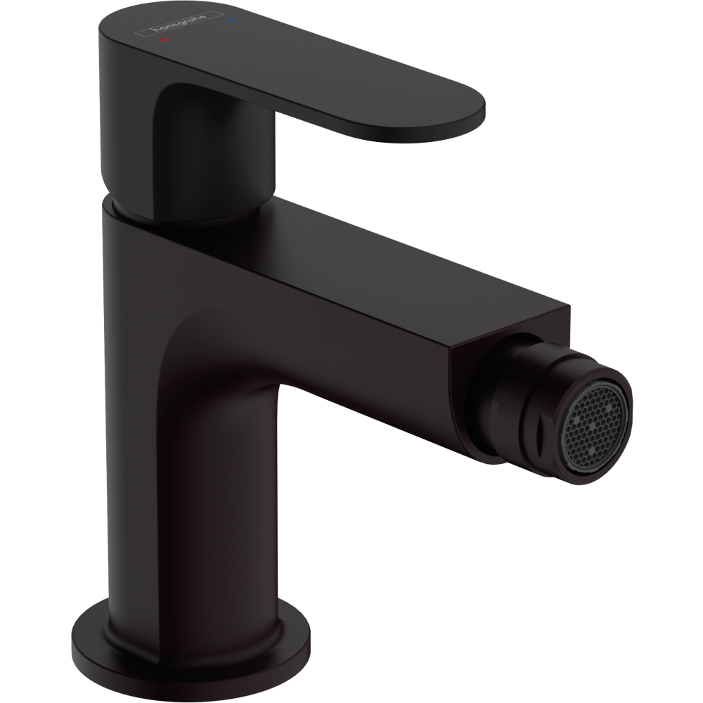 Смеситель для биде hansgrohe Rebris S, со сливным гарнитуром 72210670, матовый черный