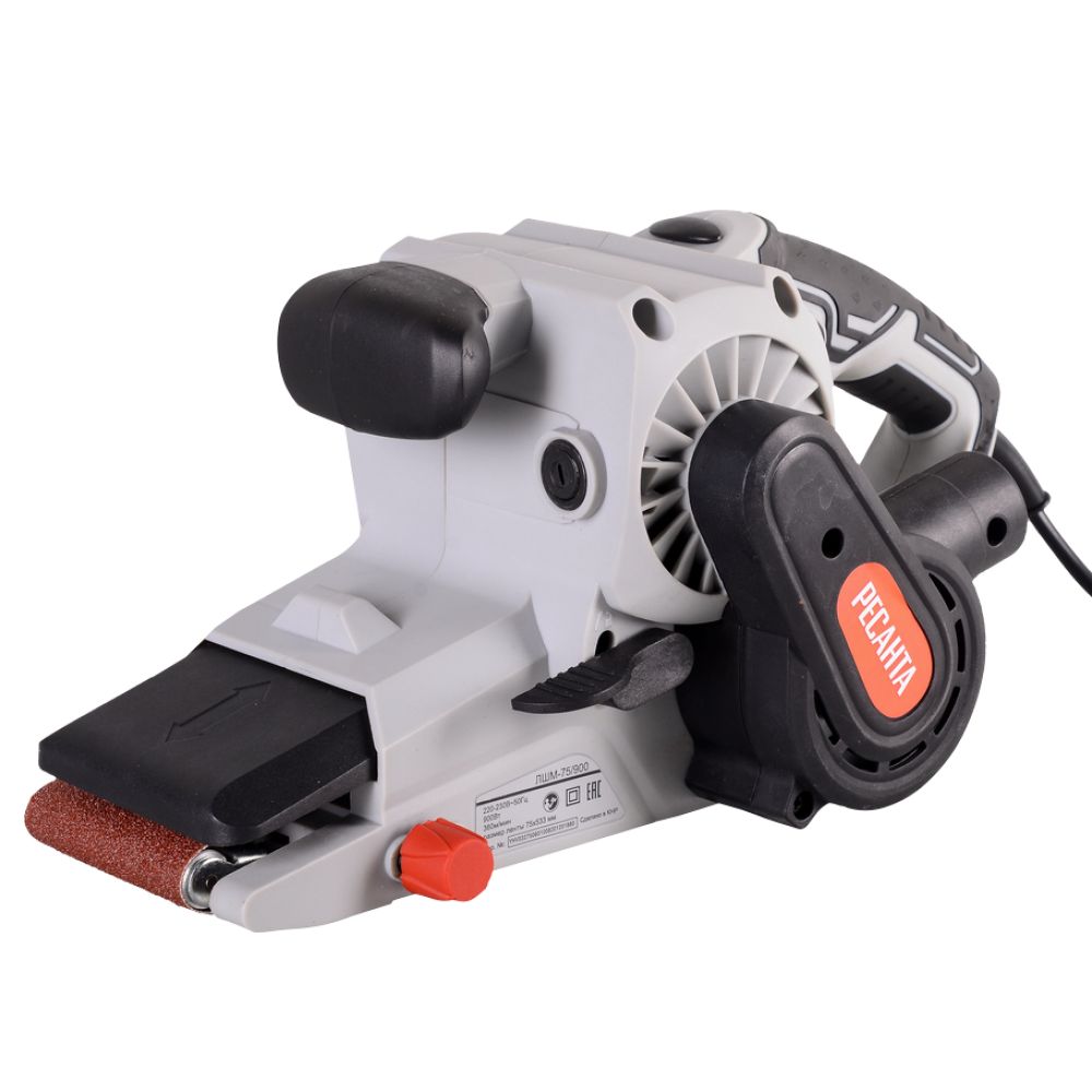 Ленточная шлифмашина Ресанта ЛШМ-75/900, 900 Вт, 360 м/мин, 75/6/1