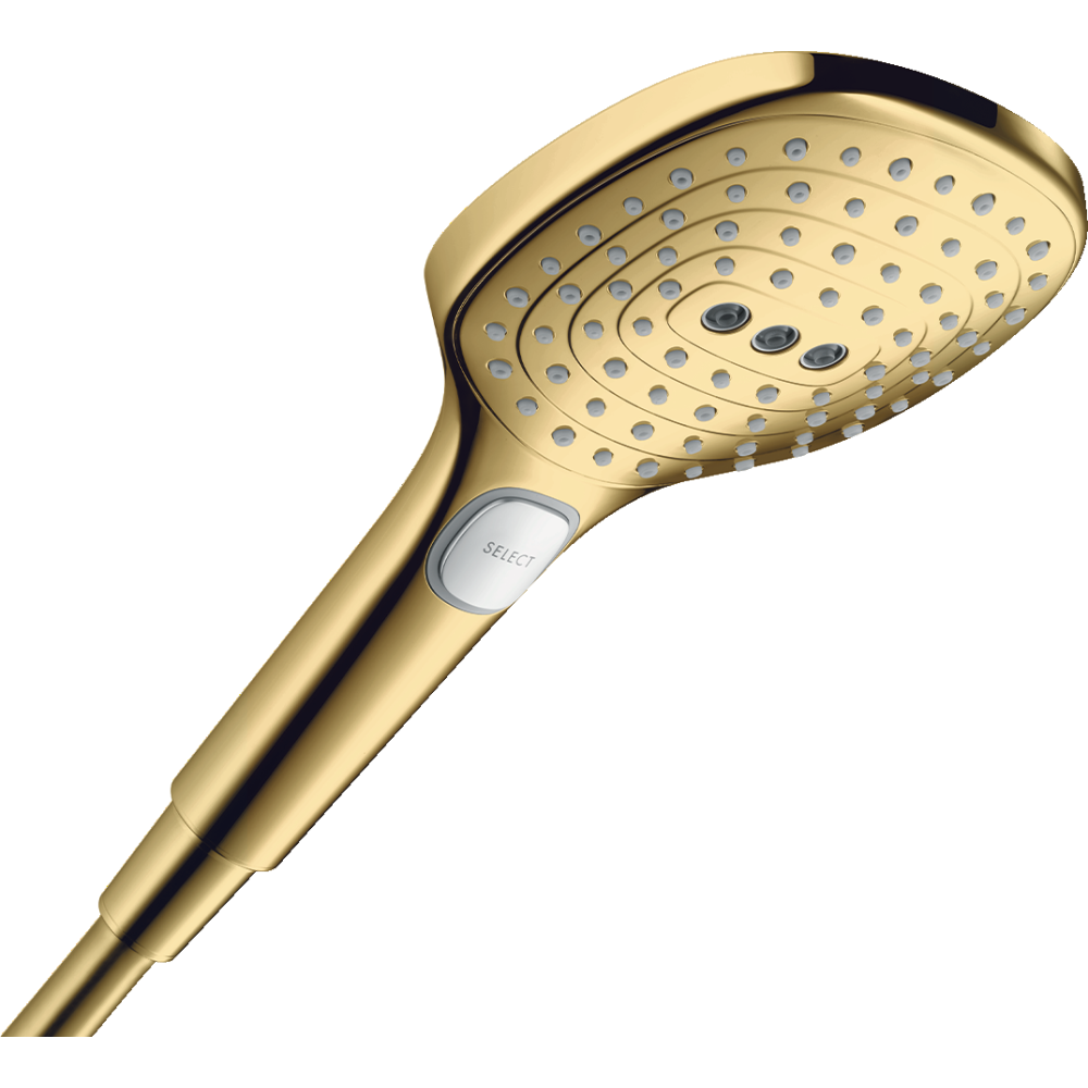 Ручной душ hansgrohe Raindance Select E 120 3jet 26520990, полированное золото