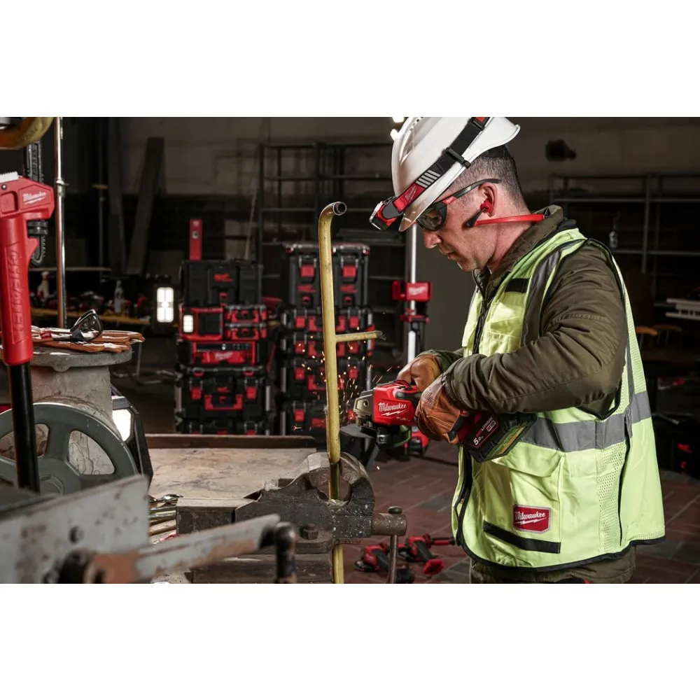 Аккумуляторная угловая шлифмашина Milwaukee M18 ONEFSAG125XPDB-0X, 18 В, 125 мм, 8500 об/мин, без АКБ и ЗУ, в кейсе, 4933478433