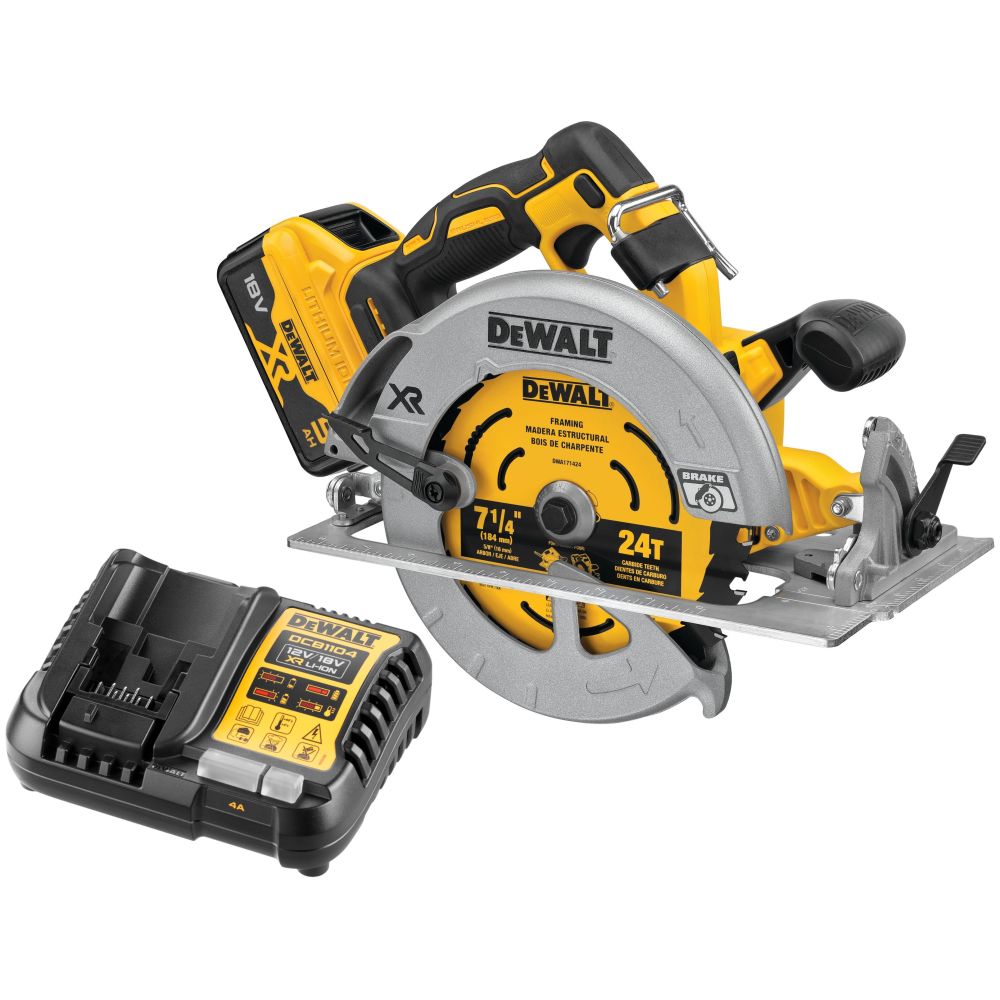 Аккумуляторная дисковая пила DEWALT DCS574BP1, 20 В, 184 мм, 5500 об/мин, с АКБ 5 Ач и ЗУ (DCS574BP1-XJ)