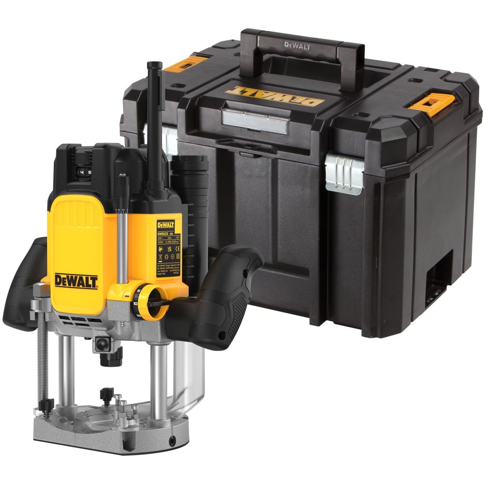 Вертикальный фрезер DEWALT DWE625KT, 2300 Вт, 22000 об/мин, 80 мм, в кейсе TSTAK (DWE625KT-QS)